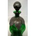 HOLMEGAARD GREEN ART NOUVEAU STYLE KLUK KLUK DECANTER & GLASS